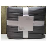 Full/Queen Satin Quilt Dark Gray - Room Essentials