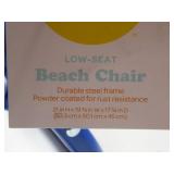 Sun Squad Low-Profile Compact Beach Chair Blue