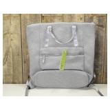 All in Motion Gray Faux Neoprene Tote Backpack