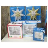 Lot of Christmas Star Tree Toppers