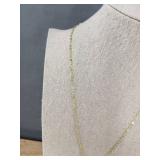 G Initial Necklace, 14K Gold-Plated Crown Pendant with CZ on 20-Inch Chain - Brand New