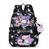 Sanrio Kuromi Hello Kitty and Friends Backpack with Keychain Pouch - Brand New