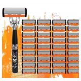 Ultra Sharp Premium Shaving Razors with Handle, 36 Total Blade Cartridges - Brand New
