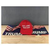 Trump Red Hat, 2 Trump Flags & Trump/Vance Flag - Brand New