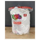 5 Fruit of the Loom Boys T-Shirts Size Small White - Brand New