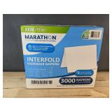 3,000 Marathon Interfold Dispenser Napkins 6.5" x 9.9" - Brand New