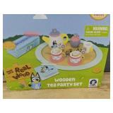 Bluey Wooden Tea Party Set - Brand New *T