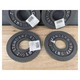 4 Standard 2.5 LBS Weight Plates - Brand New *T