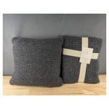 Threshold Throw 50 x 60 Blue & Pillow 18 x 18 Blue - Brand New