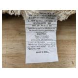 Brown Throw Pillow with Cream Embroidered Border - Brand New