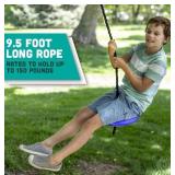 SQUIRREL Tree Swing Disc BLUE with Leg Protector, 9.5 ft Rope - Brand New *T