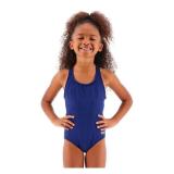 TYR Girls One Piece Bathing Suit Navy Blue Size LG 10/12 - Brand New *T