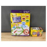 Crayola Washable Paint Spill-Proof 5 Colors & Washable Project Paint Bold 6 Colors - Brand New *T