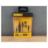 DEWALT DXMA1909032 Jobsite Earphones - IPX6 Water Resistant, 3.5mm Connector - Brand New *A