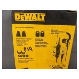 DEWALT DXMA1909032 Jobsite Earphones - IPX6 Water Resistant, 3.5mm Connector - Brand New *A