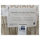 Cozy Potato Chenille Chunky Knit 50" x 90" Throw - Brand New