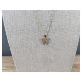 14K Gold Plated Butterfly 18" Necklace - Brand New