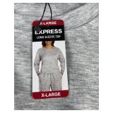 Express Long Sleeve Top - Light Gray - Women