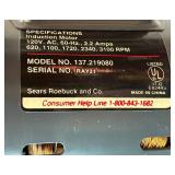 Craftsman 8" Drill Press 5 Speed 1/3HP 1/2" Chuck Model 137.219080 Serial # RAY31