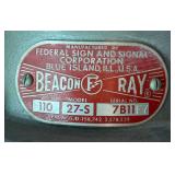 Vintage Federal Signal Corp. Model 27-S Beacon Ray Rotating Signal Light