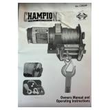 Champion Power Equipment Model C20249 2000lb 12 Volt DC Electric Winch
