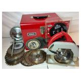 Milwaukee Tilt-Lok 7 1/4" Heavy Duty Circular Saw 13 Amp Corded Model 6365 with Additional Blades and Metal Carrying Case