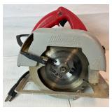 Milwaukee Tilt-Lok 7 1/4" Heavy Duty Circular Saw 13 Amp Corded Model 6365 with Additional Blades and Metal Carrying Case