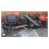 Craftsman Revolution Zero Turn Lawn Mower, 42" Bagger, Broadcast Spreader, Dethatcher and Utility Cart