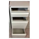 Two Metal Garage Storage Units - 3 Drawer, One Shelf Cabinets