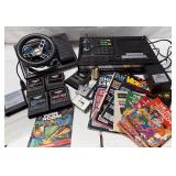 ColecoVision Home Video Game Console, Expansion Module #2 Steering Wheel Controller and 6 Games