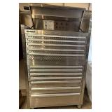 Steel Glide Tool Chest with 12 Drawers and Upper Chest with Overlapping Lid