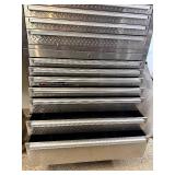 Steel Glide Tool Chest with 12 Drawers and Upper Chest with Overlapping Lid