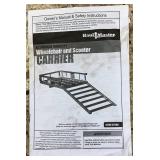 HaulMaster Aluminum Hitch Mounted Cargo Carrier with Folding Ramp