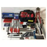 Hand Tools Combo - Cutters, Pipe Wrench, Files, Soldering Iron and More
