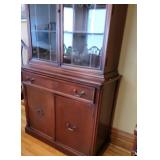 Vintage Mahogany Duncan Phyfe Breakfront Display Cabinet