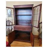Vintage Mahogany Duncan Phyfe Breakfront Display Cabinet