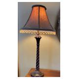 Twisted Column Candlestick Table Lamp, pair