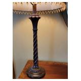 Twisted Column Candlestick Table Lamp, pair