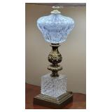Hollywood Regency Glass Table Lamp