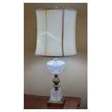 Hollywood Regency Glass Table Lamp