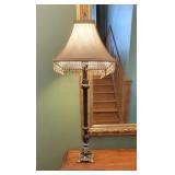 Acanthus Leaf Column Candlestick Table Lamp, pair