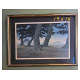 Japanese Woodblock Print Kaiganji Beach, Sanuki Coast by Artist Kawase Hasui