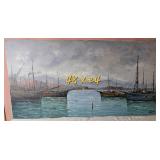 Artist Signed Landscape Oil on Board Painting