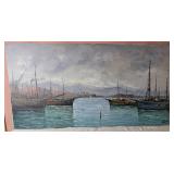 Artist Signed Landscape Oil on Board Painting