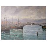 Artist Signed Landscape Oil on Board Painting