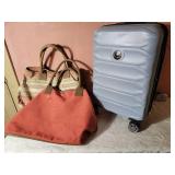 Delsey Roller Suitcase with Canvas Totes