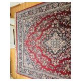 Persian Kashan Style Red Medallion Area Rug 95 by 120 Inches