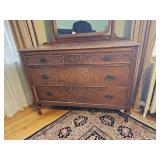 Antique French Regency Walnut Vanity Dresser