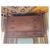 Antique French Regency Walnut Vanity Dresser