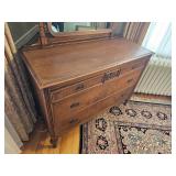Antique French Regency Walnut Vanity Dresser